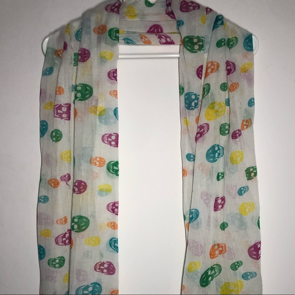 Rainbow Skull Scarf